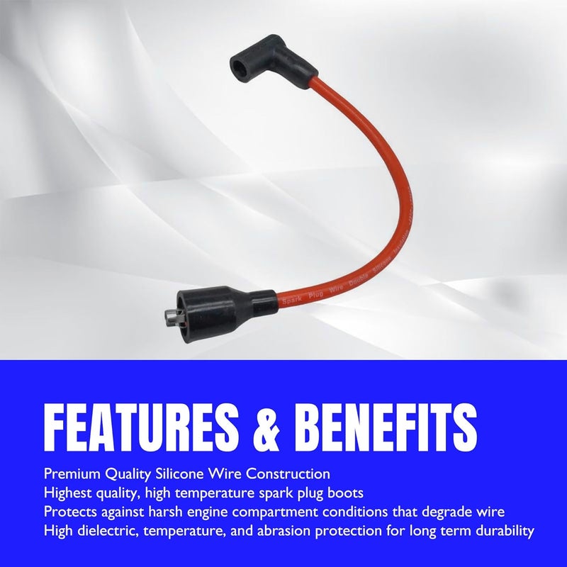 OXCANO 18-5228-1 Spark Plug Wire Compatible with Chrysler/Force, Mariner, Mercury 2 Cyl 2.875 Bore Cross Flow 40, 6 Cyl 2.875 Bore Cross Flow 150, 6 Cyl 3.125 Bore 2L 150, 6 Cyl 3.125 Bore 2L 175 - Image 4